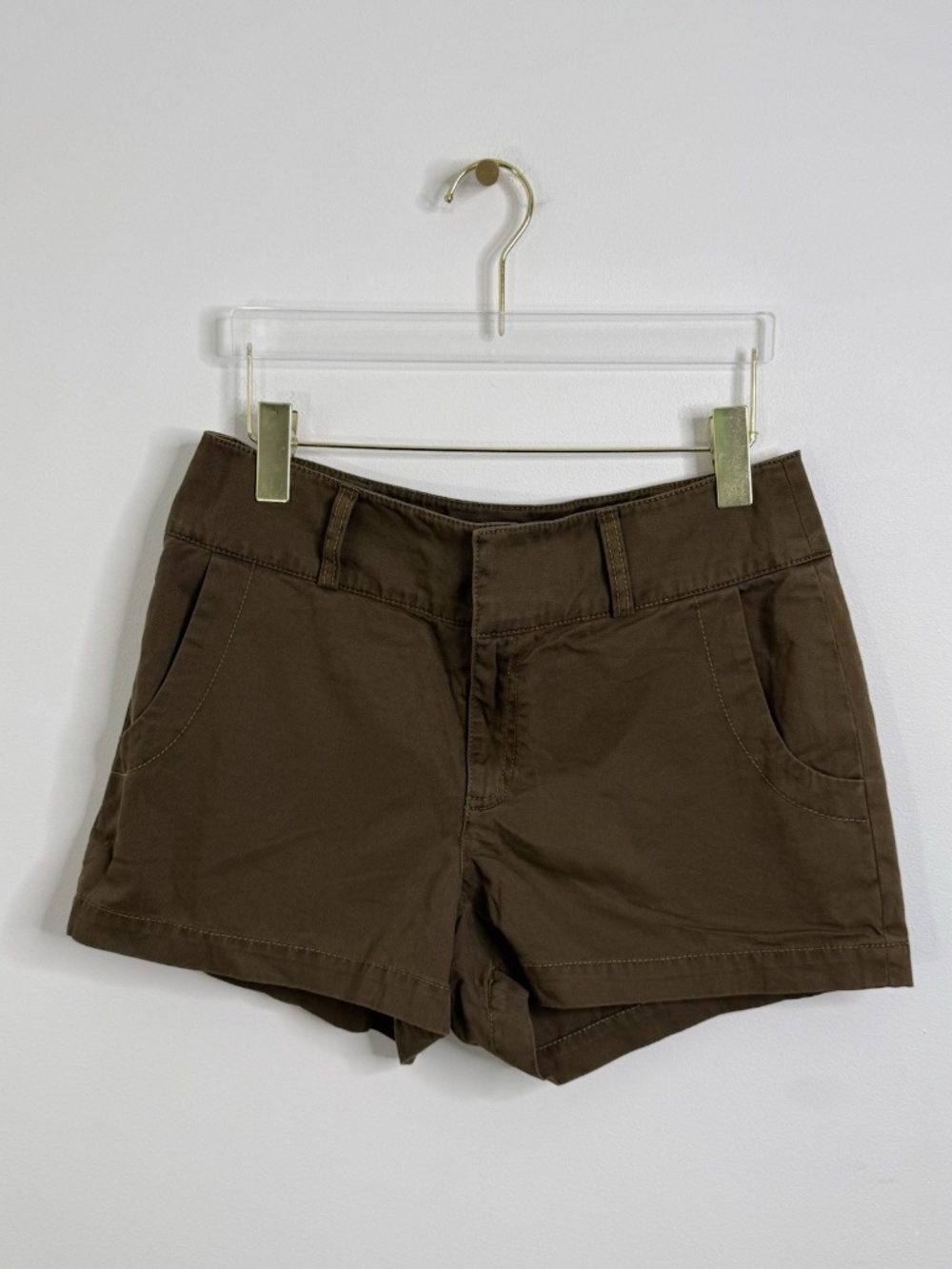 Cinq A Sept Olive Green Shorts Size 6 Women’s Y2K 2000's Designer 100% Cotton